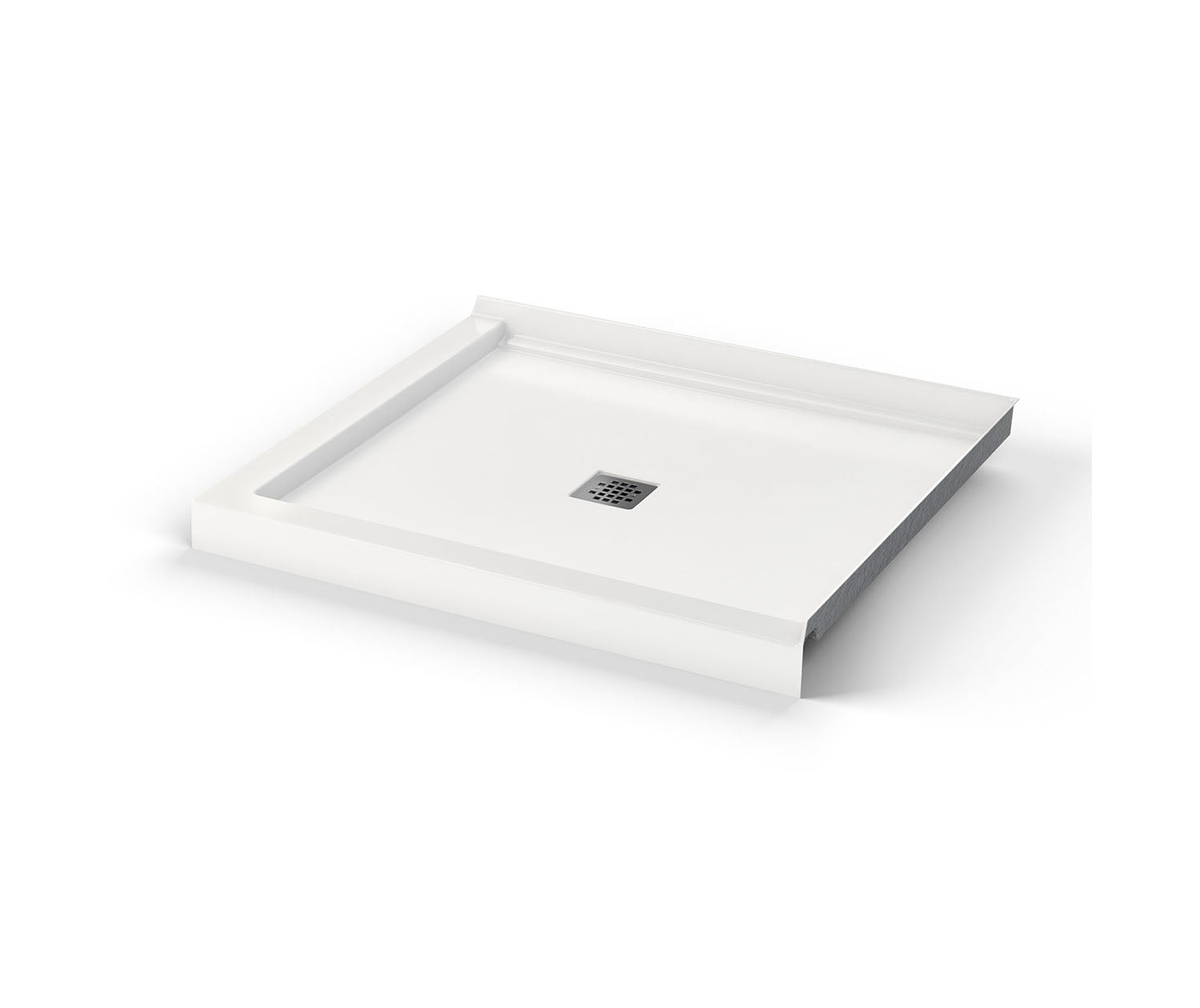 B3X 4236 Acrylic Corner Right Shower Base with Center Drain in White - Plumbing Market