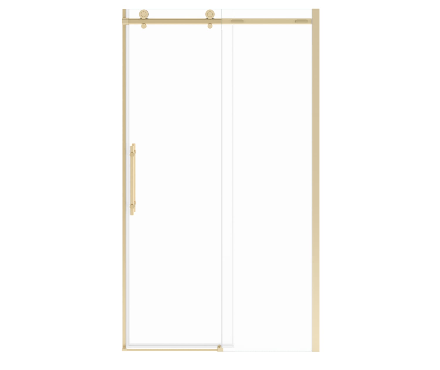 Odyssey SC 45-47 ½ x 78in. 8 mm Sliding Shower Door for Alcove Installation with Clear glass in Brushed Gold - Plumbing Market
