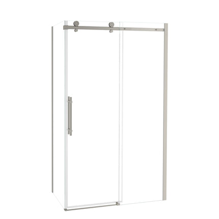 Odyssey SC 48" x 32" x 78" 8mm Sliding Shower Door for Corner Installation with Clear glass in Brushed Nickel - Plumbing Market