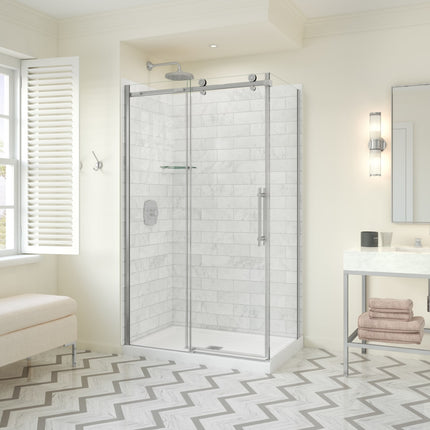 Odyssey SC 48" x 32" x 78" 8mm Sliding Shower Door for Corner Installation with Clear glass in Chrome - Plumbing Market