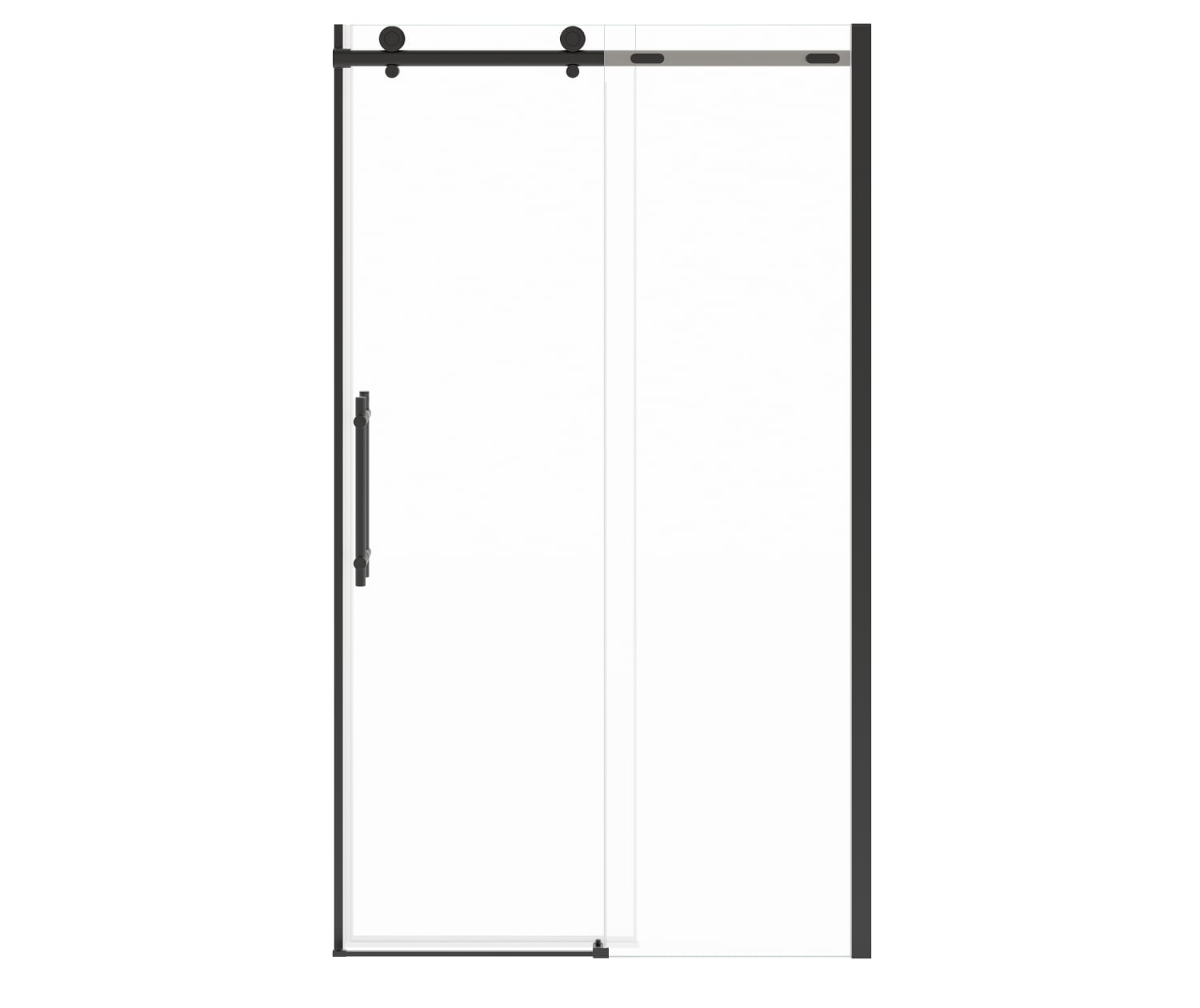 Odyssey SC 45-47 ½ x 78in. 8 mm Sliding Shower Door for Alcove Installation with Clear glass in Matte Black - Plumbing Market