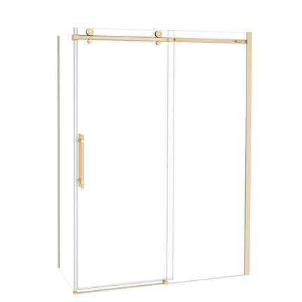 Odyssey SC 60" x 32" x 78" 8mm Sliding Shower Door for Corner Installation with Clear glass in Brushed Gold - Plumbing Market