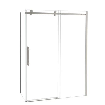 Odyssey SC 60" x 32" x 78" 8mm Sliding Shower Door for Corner Installation with Clear glass in Brushed Nickel - Plumbing Market