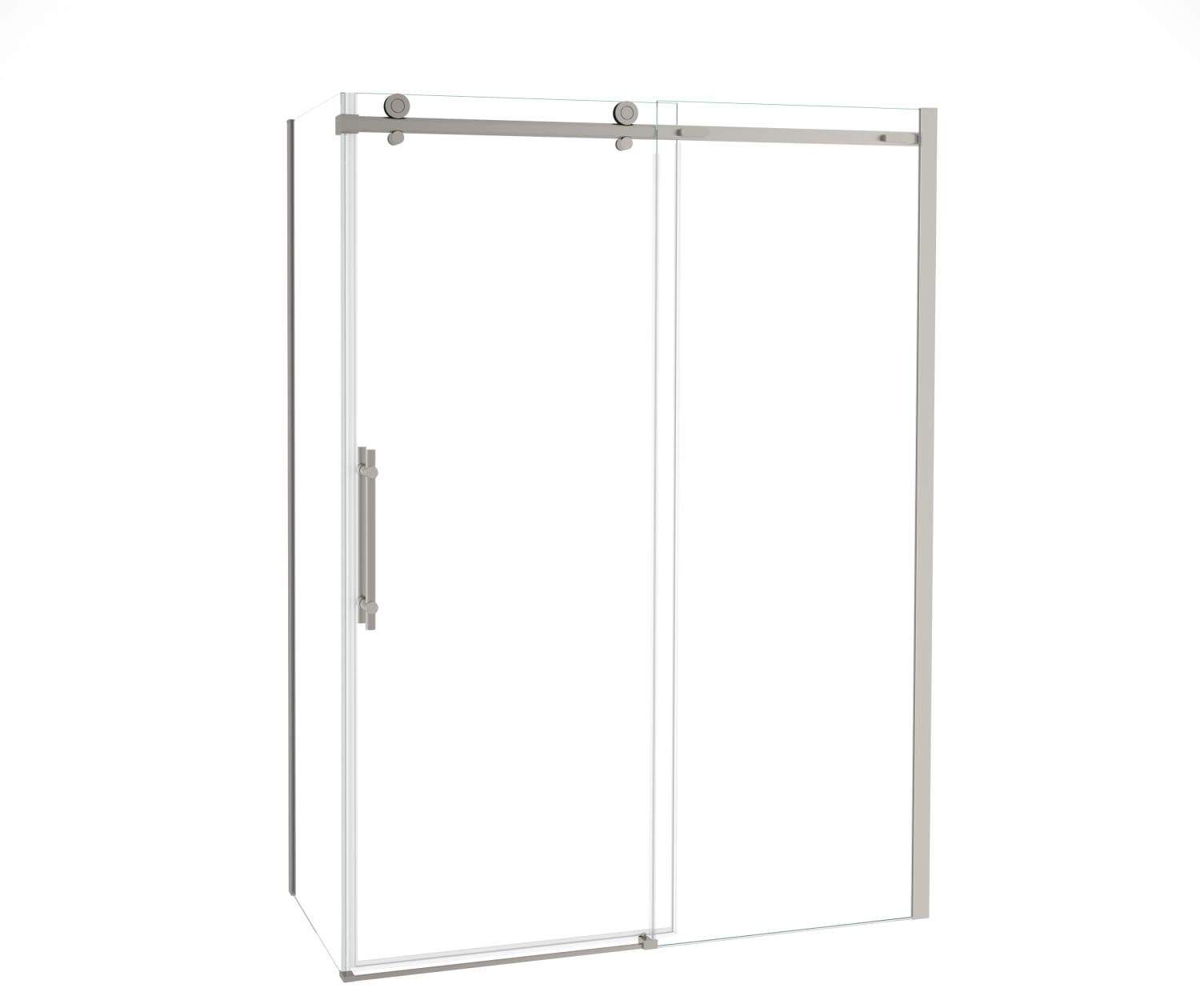 Odyssey SC 60" x 32" x 78" 8mm Sliding Shower Door for Corner Installation with Clear glass in Brushed Nickel - Plumbing Market