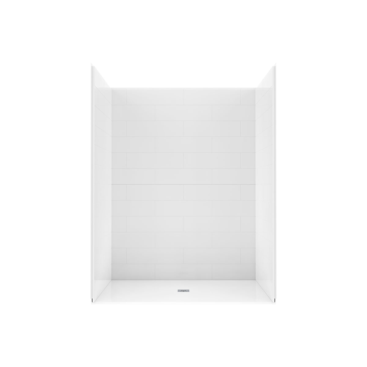 Maax Acolyte 6238 - NBC Alberta Compliant Alcove Five-Piece Shower with ABS Center Drain in Chrome and Left Soap Dish - image 2