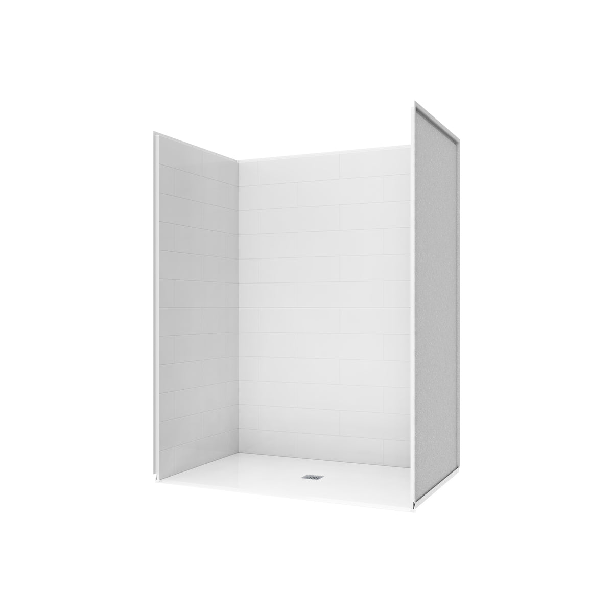 Maax Acolyte 6238 - NBC Alberta Compliant Alcove Five-Piece Shower with ABS Center Drain in Chrome and Left Soap Dish - image 3