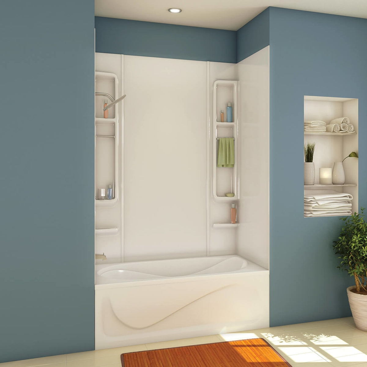 Maax Alaska 80 61 x 34 Acrylic Glue up Five-Piece Tub Wall Surround in White - image 4