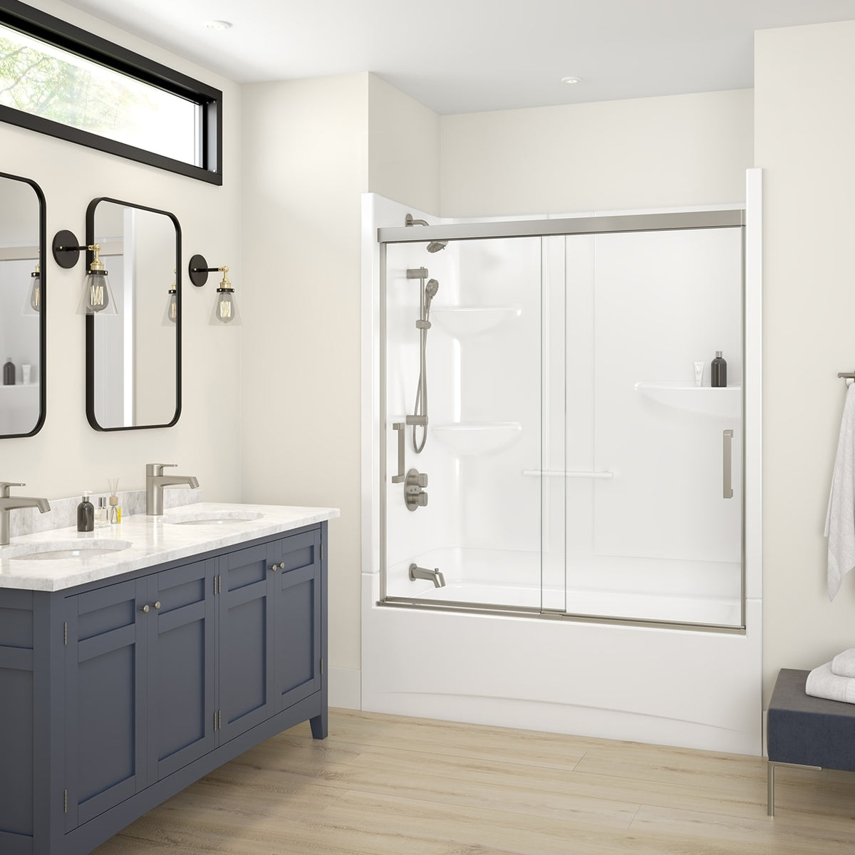 Maax Allia Access TS-6032 AFR Acrylic Alcove Two-Piece Tub Shower in White - image 3