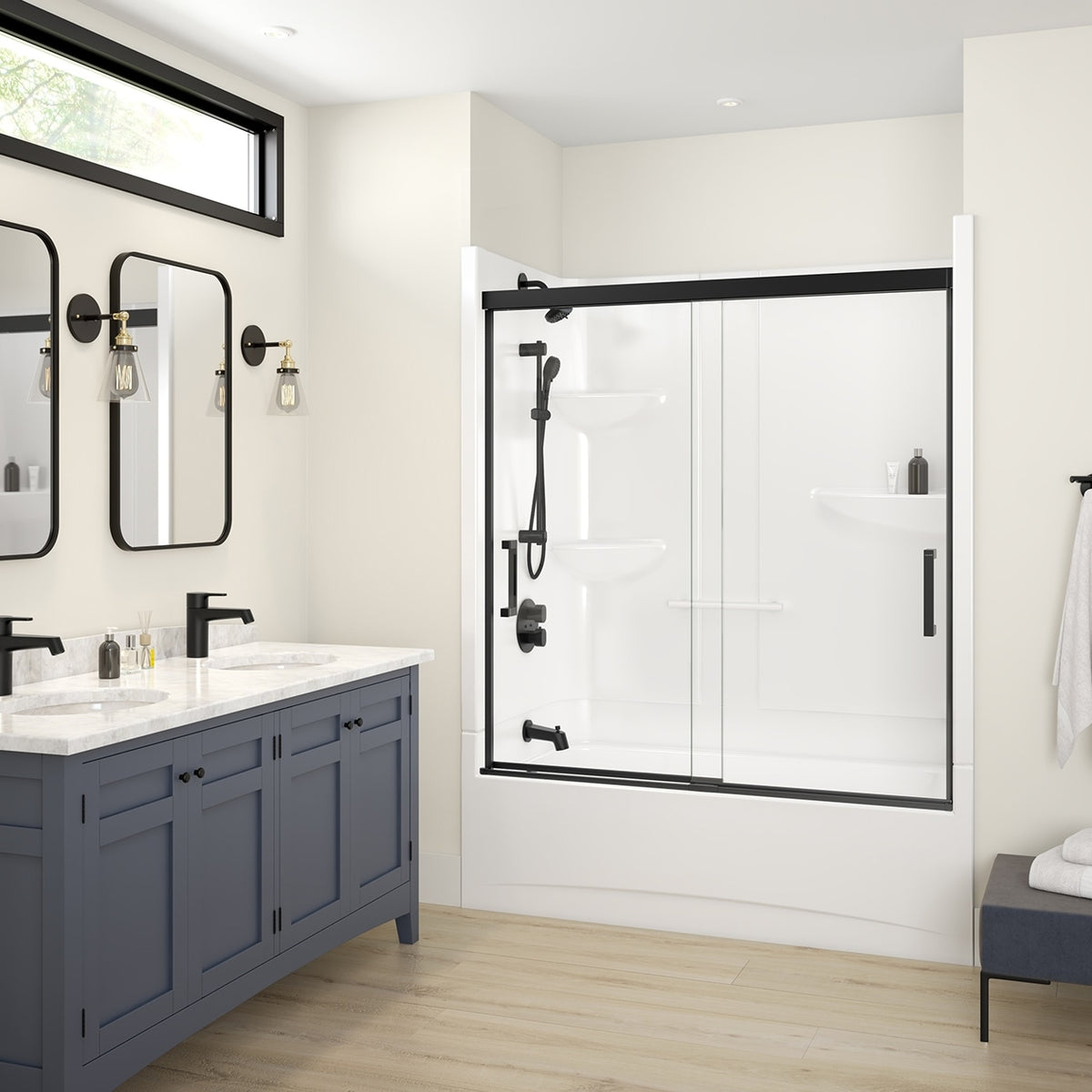 Maax Allia Access TS-6032 AFR Acrylic Alcove Two-Piece Tub Shower in White - image 4