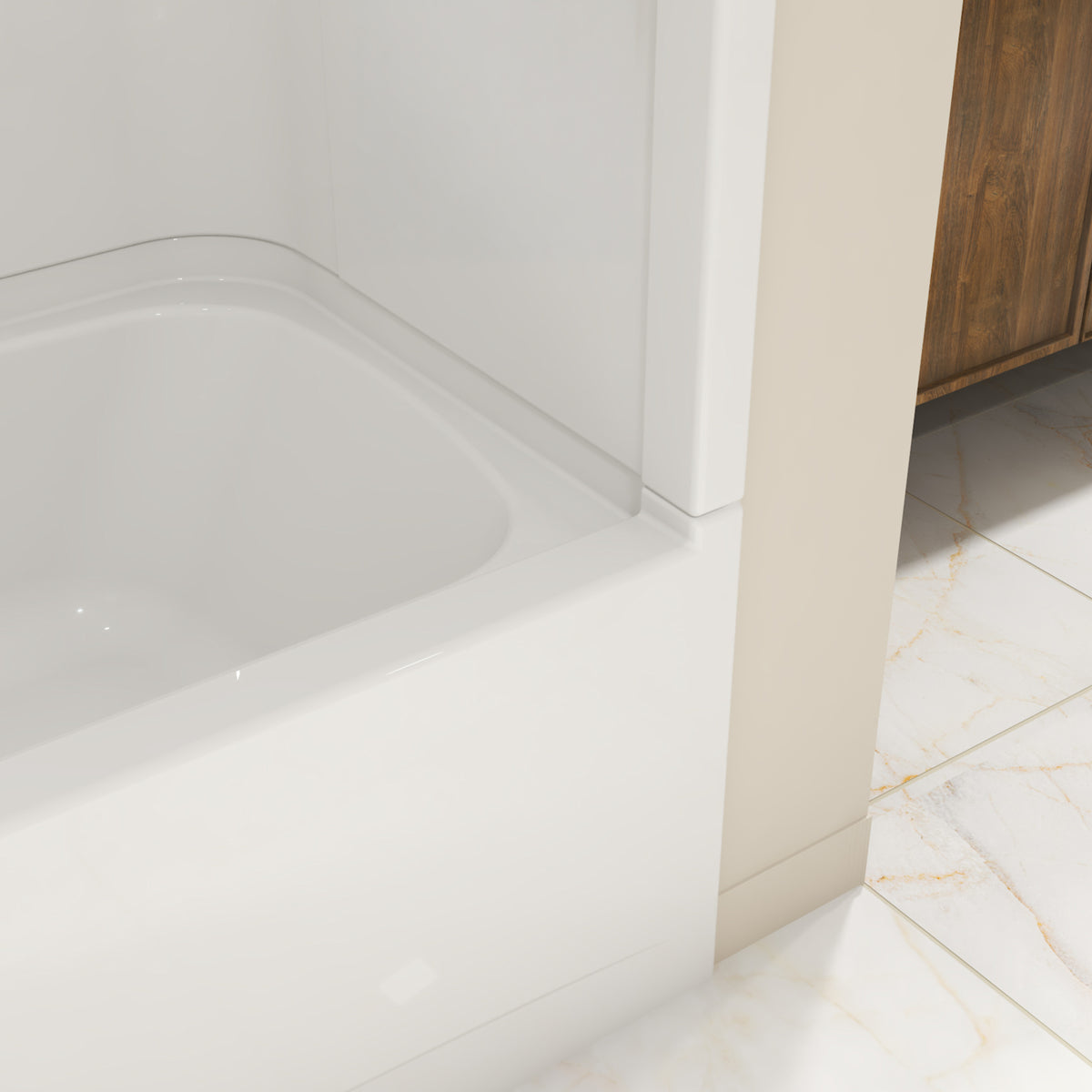 Maax Allia TSR-6032 Acrylic Alcove Three-Piece Tub Shower in White - image 5