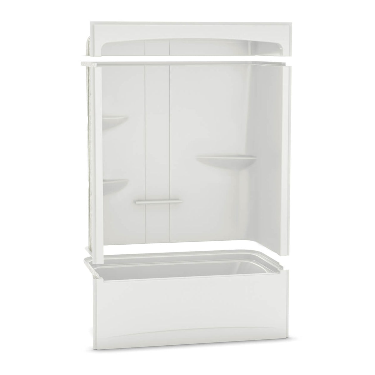 Maax Allia TSR-6032 AFR Acrylic Alcove Three-Piece Tub Shower in White - image 2