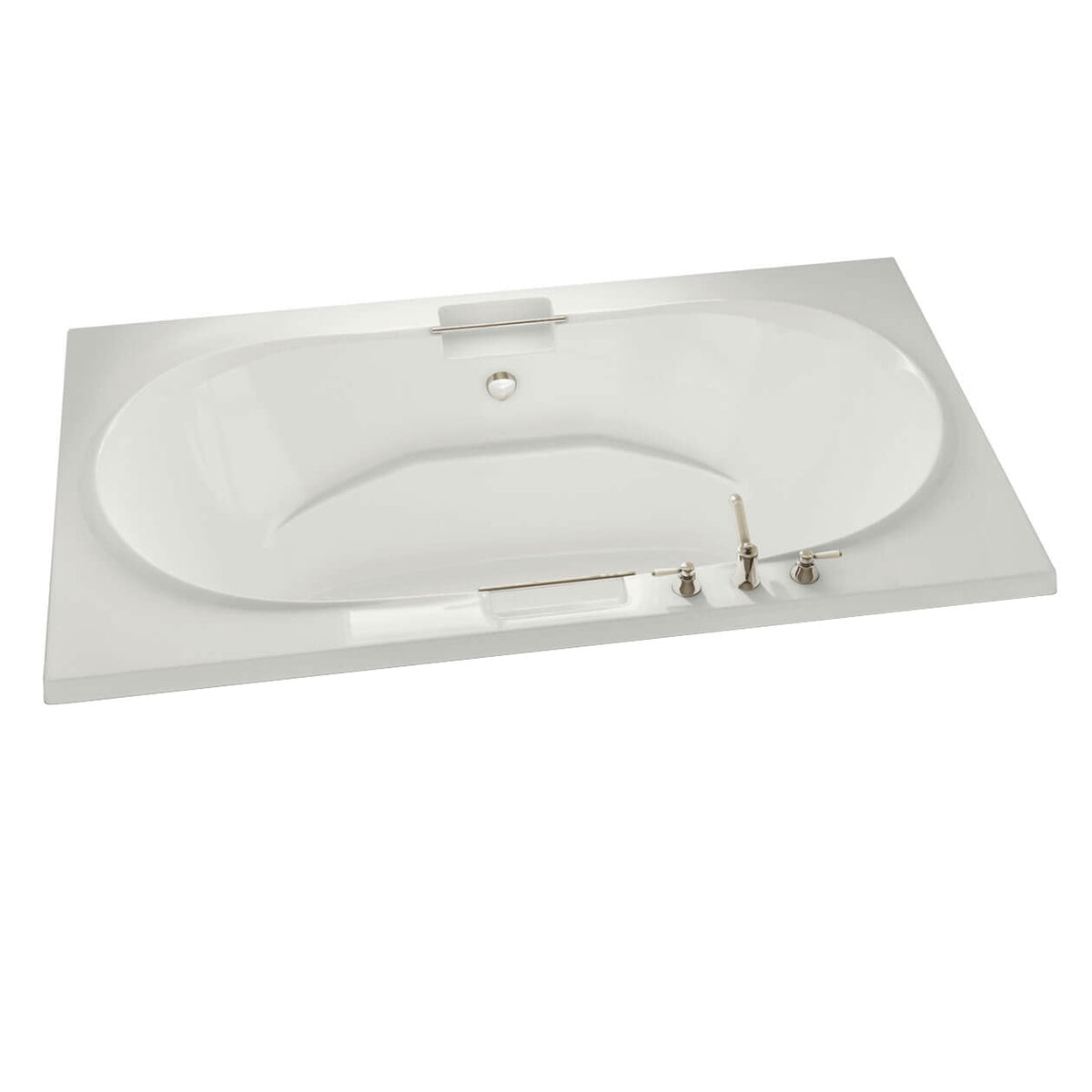Maax Antigua 7242 Acrylic Drop-in Center Drain Bathtub in White - image 2