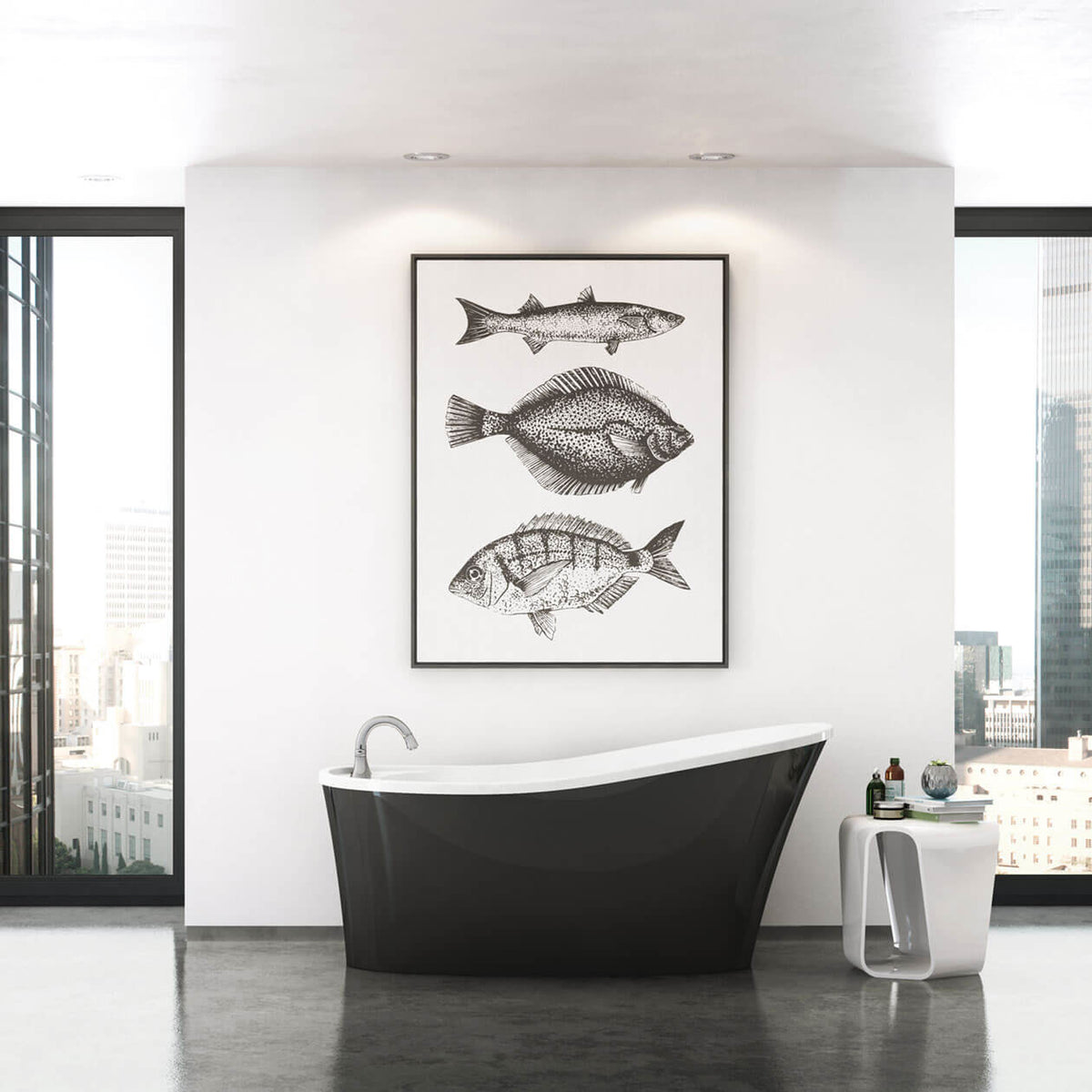Maax Ariosa 6032 Acrylic Freestanding End Drain Bathtub in White with White Skirt - image 6
