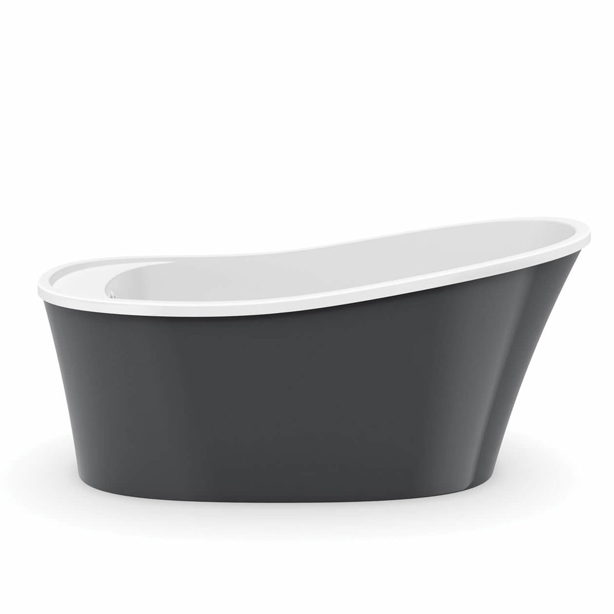 Maax Ariosa 6032 Acrylic Freestanding End Drain Bathtub in White with White Skirt - image 8
