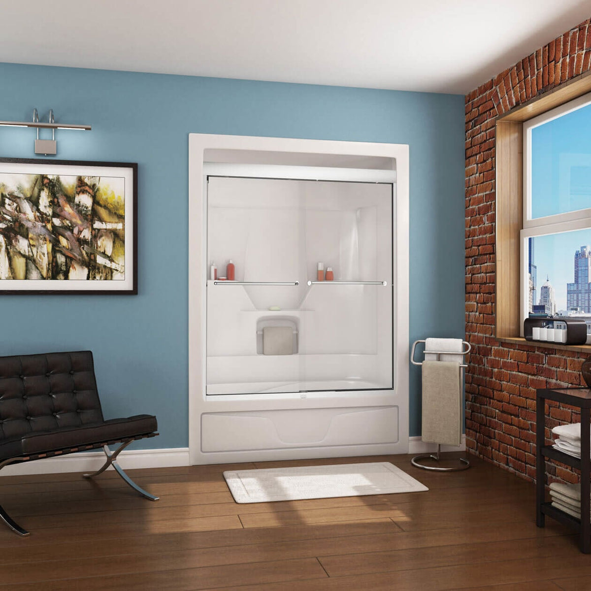 Maax Aspen 60 x 31 Acrylic Alcove One-Piece Tub Shower in White - image 4