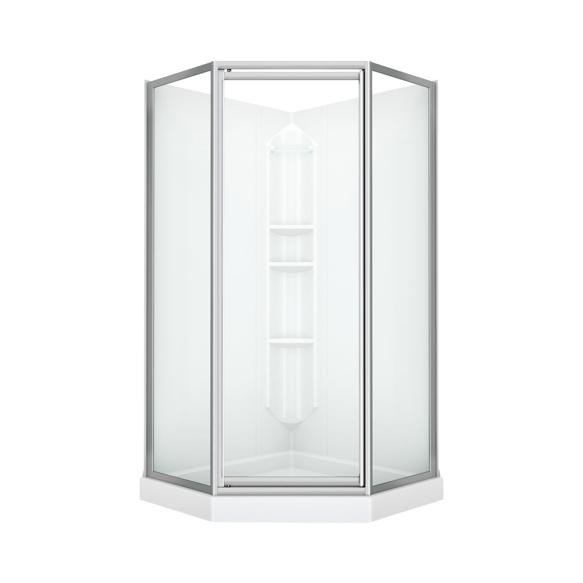 Maax Atlantic II 38 x 38 Polystyrene Center Drain Shower Kit in White - image 2