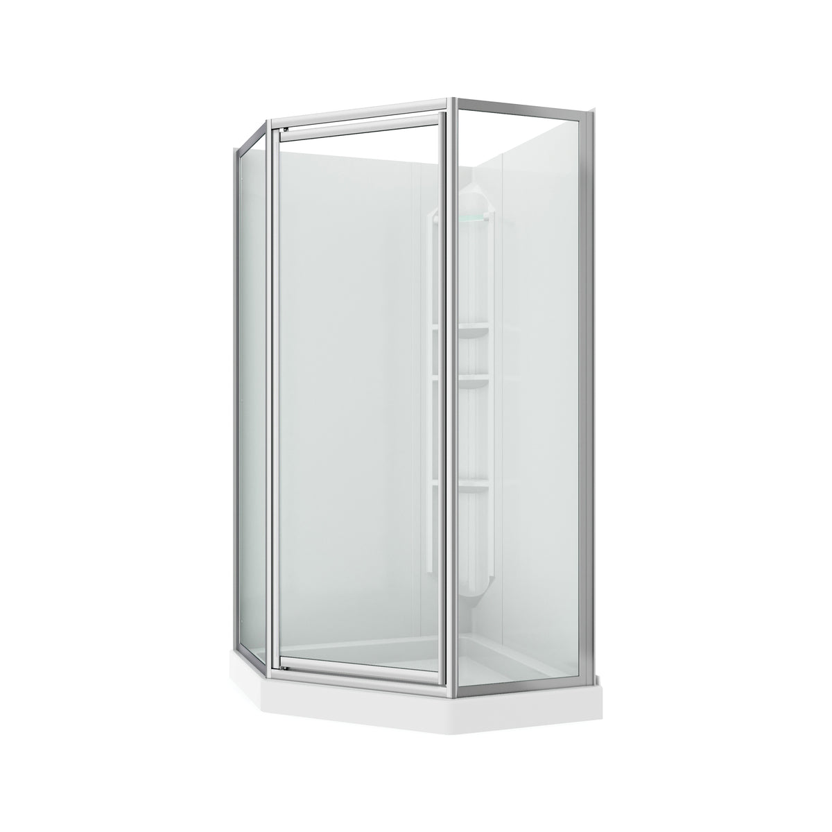 Maax Atlantic II 38 x 38 Polystyrene Center Drain Shower Kit in White - image 3