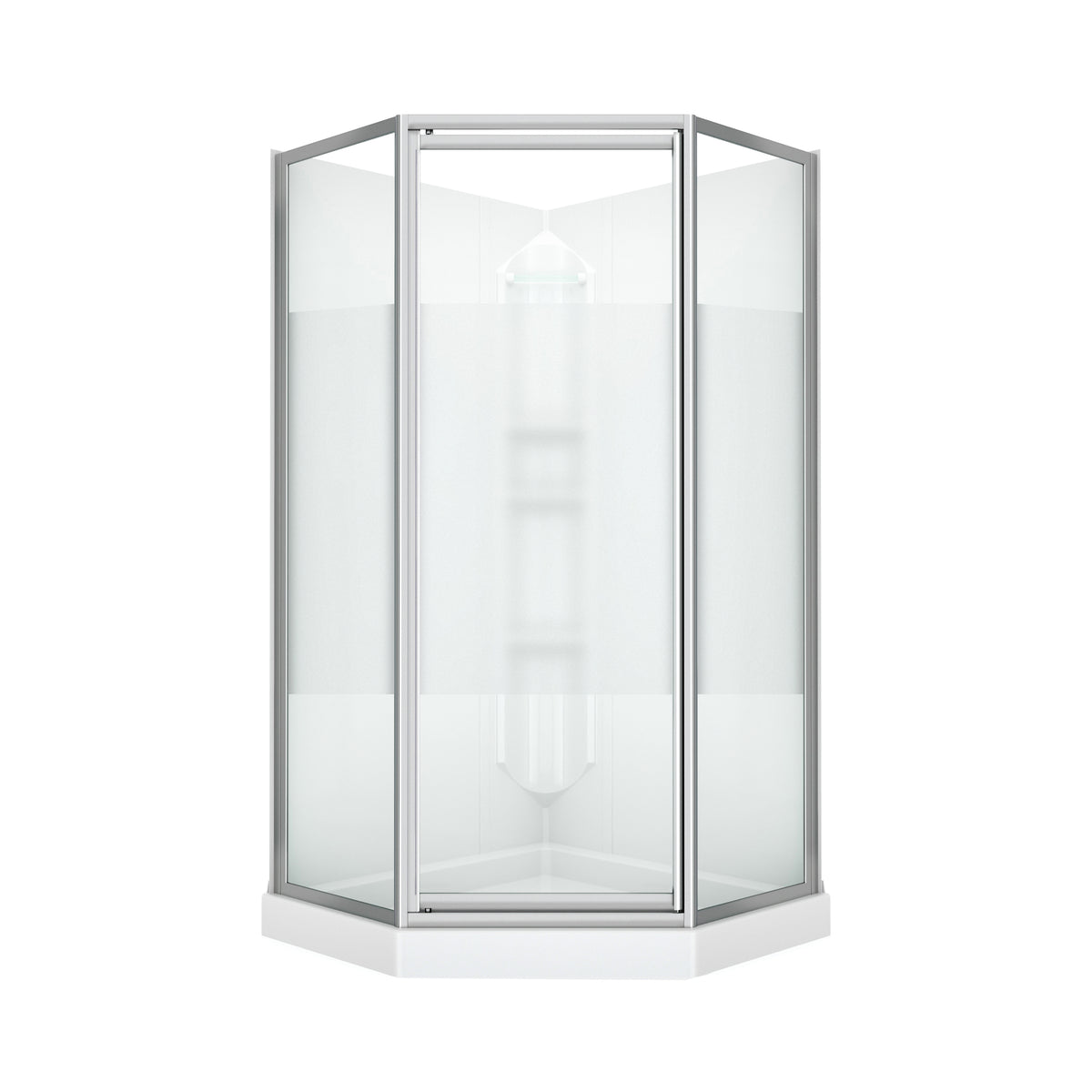 Maax Atlantic II 38 x 38 Polystyrene Center Drain Shower Kit in White - image 7