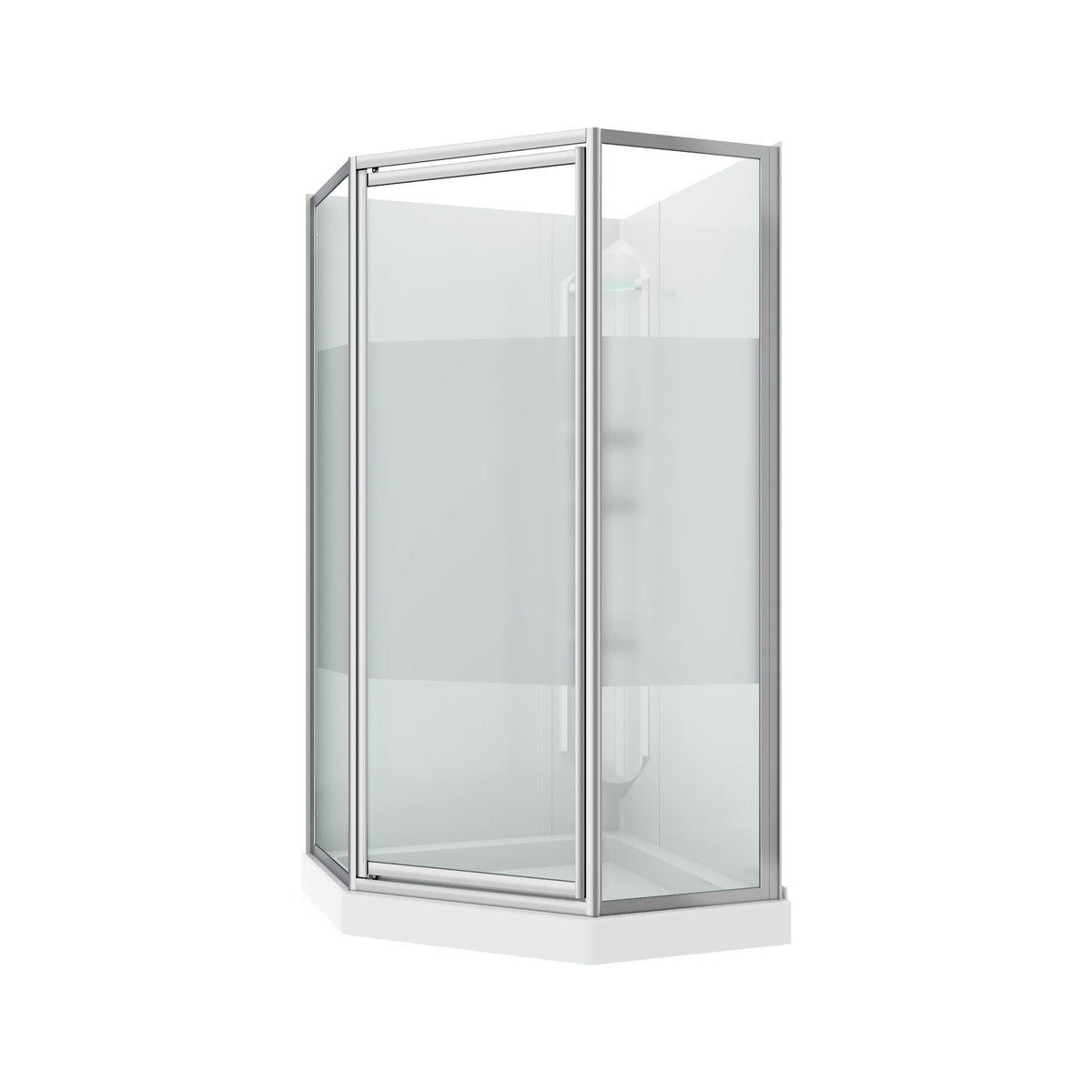 Maax Atlantic II 38 x 38 Polystyrene Center Drain Shower Kit in White - image 8