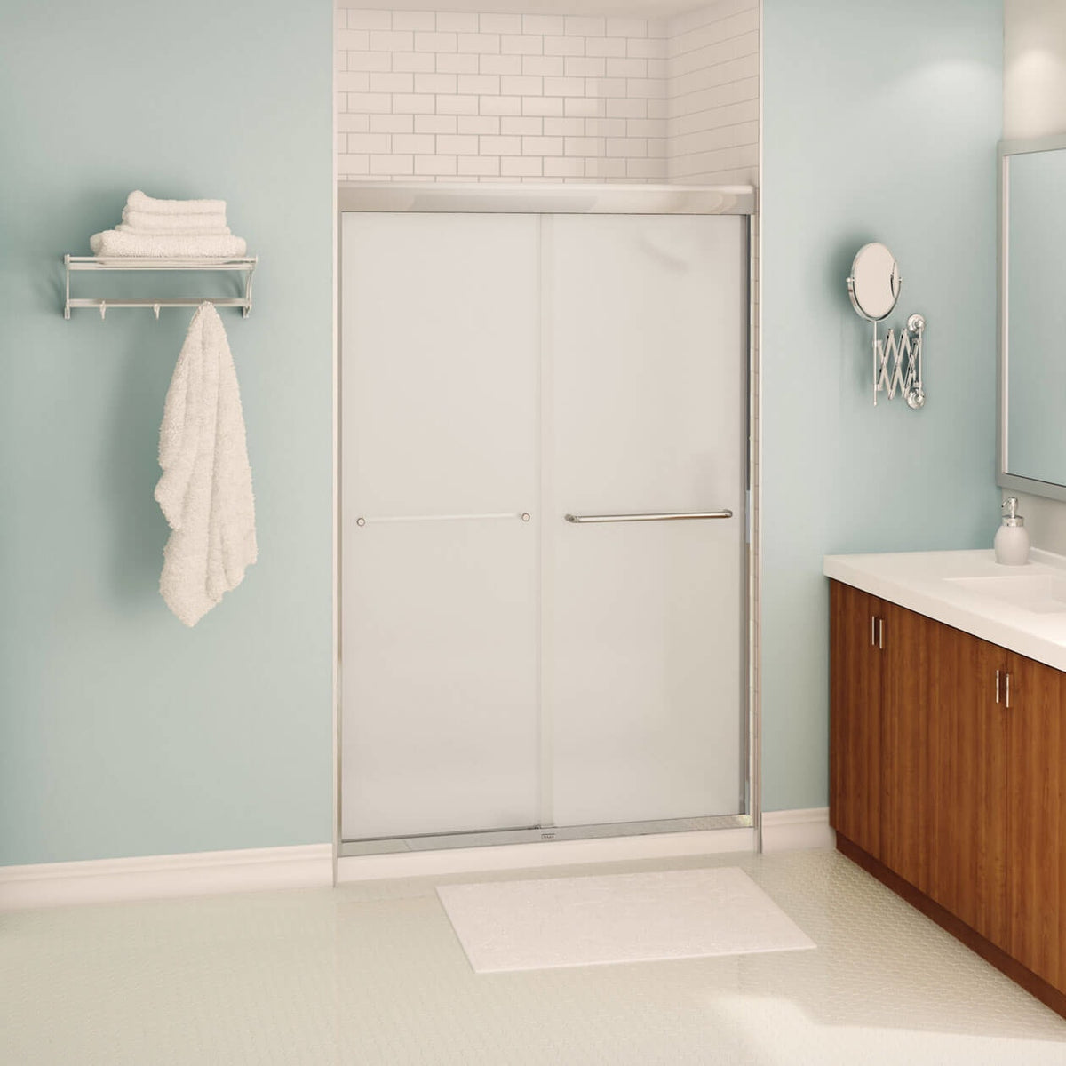 Maax Aura 43-47 x 71 in 6 mm Bypass Shower Door for Alcove Installation - image 29