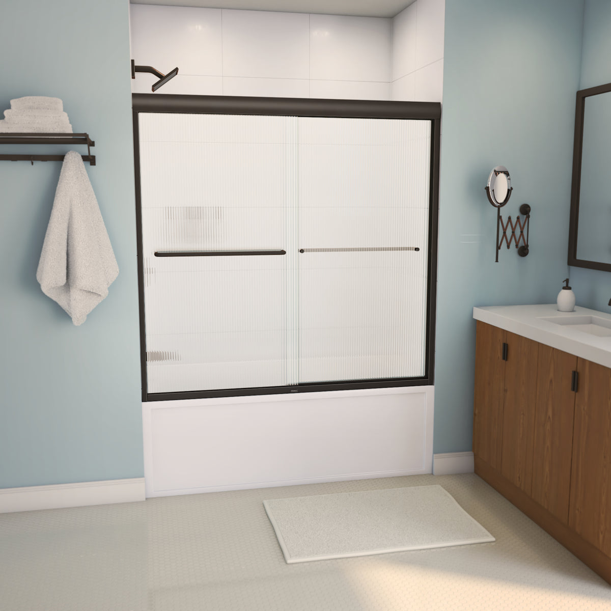 Maax Aura 55-59 x 57 in 6 mm Bypass Tub Door for Alcove Installation - image 17