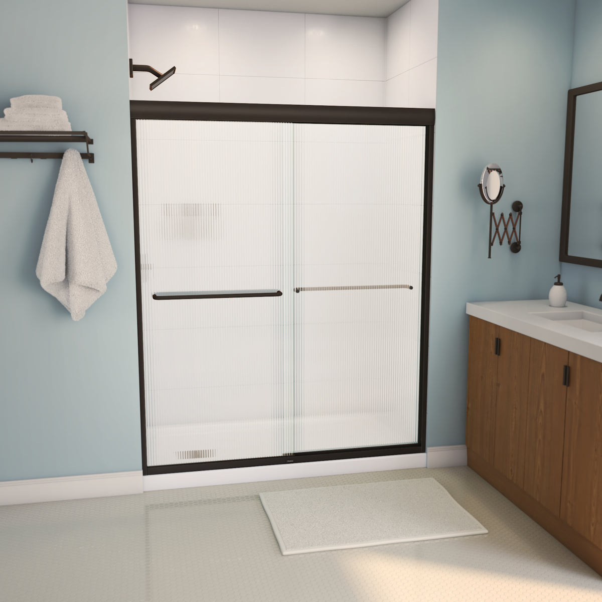 Maax Aura 55-59 x 71 in 6 mm Sliding Shower Door for Alcove Installation - image 17