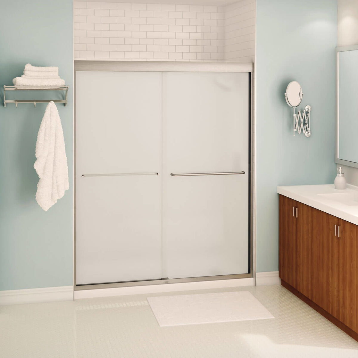 Maax Aura 55-59 x 71 in 6 mm Sliding Shower Door for Alcove Installation - image 32