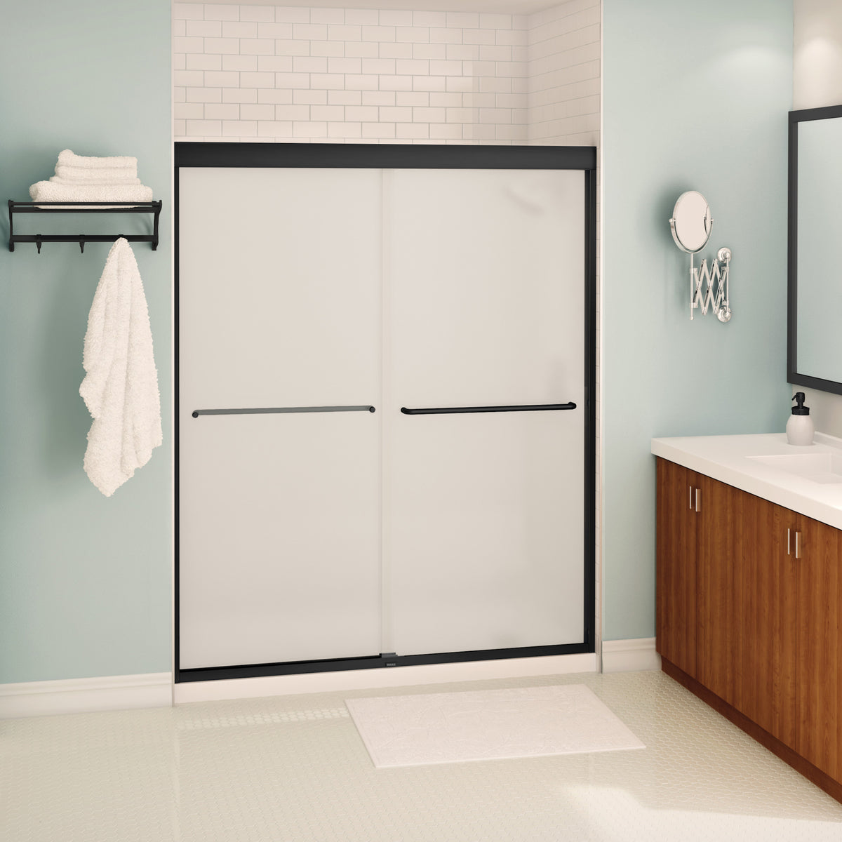 Maax Aura 55-59 x 71 in 6 mm Sliding Shower Door for Alcove Installation - image 34