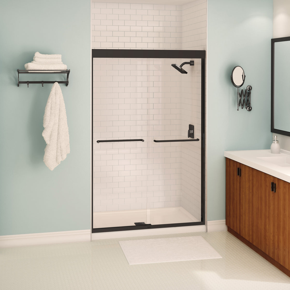 Maax Aura SC 43-47 x 71 in 6 mm Bypass Shower Door for Alcove Installation - image 7