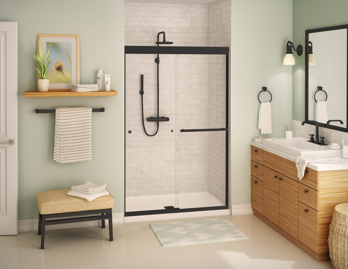 Maax Aura SC 43-47 x 71 in 8mm Sliding Shower Door for Alcove Installation - image 9