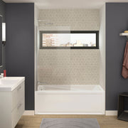 Maax Axial 30 x 55 ½ in 6 mm Tub Screen for Alcove Installation with Clear glass in Chrome