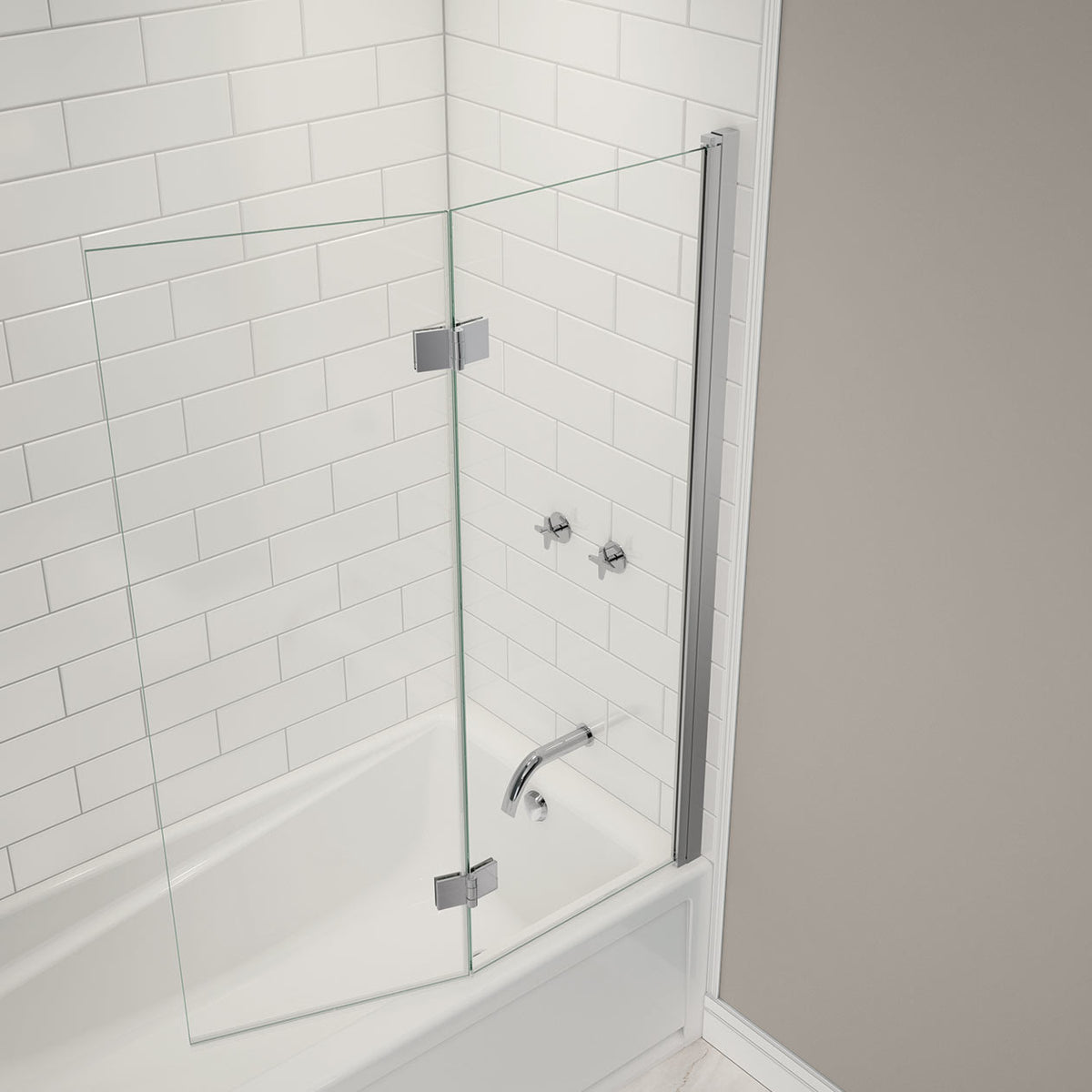 Maax Axial Access 42 x 56 in 6 mm Pivot Tub Screen for Alcove Installation - image 2