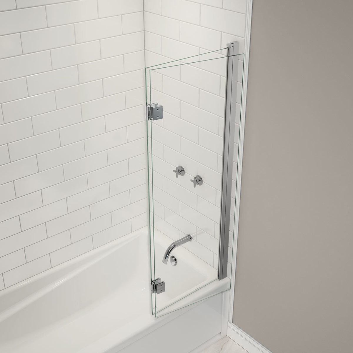 Maax Axial Access 42 x 56 in 6 mm Pivot Tub Screen for Alcove Installation - image 3