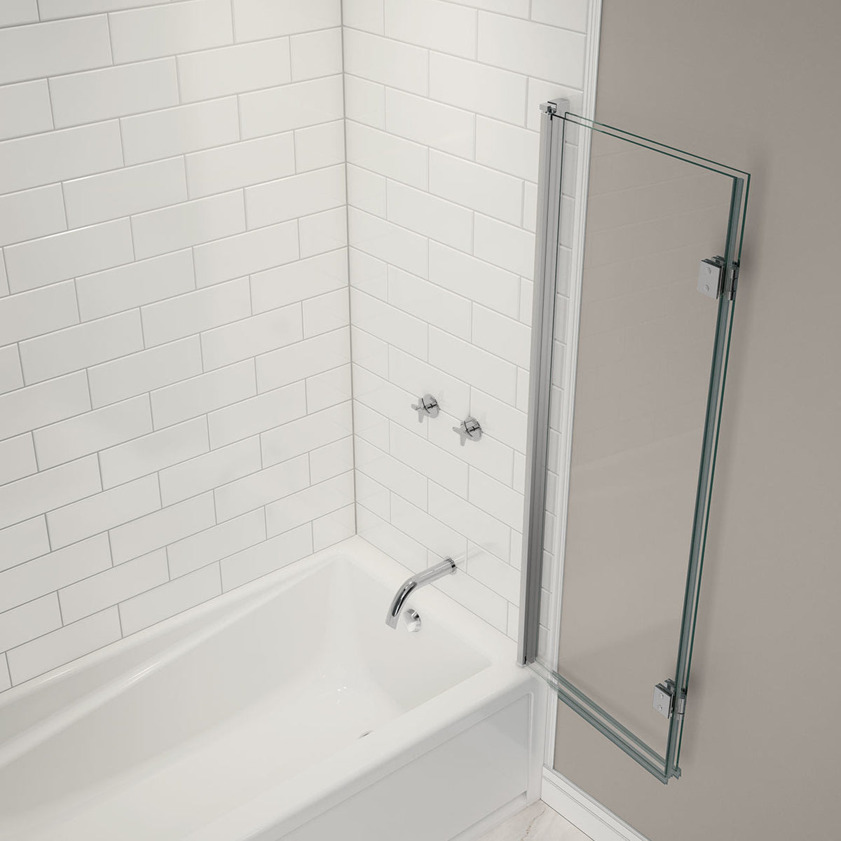 Maax Axial Access 42 x 56 in 6 mm Pivot Tub Screen for Alcove Installation - image 4