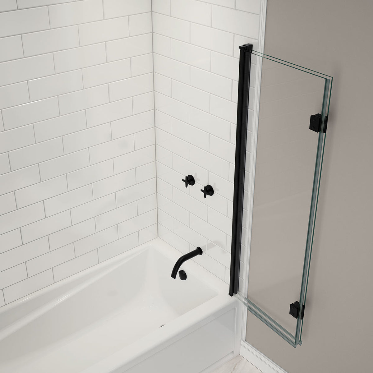 Maax Axial Access 42 x 56 in 6 mm Pivot Tub Screen for Alcove Installation - image 9