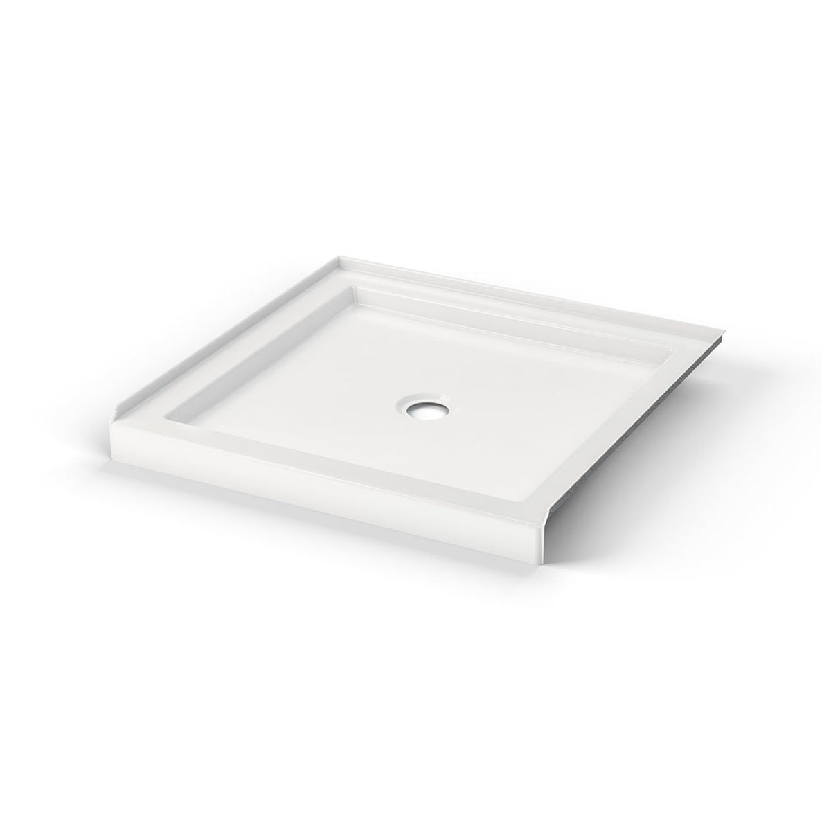 Maax B3Round 3636 Acrylic Shower Base in White with Center Drain - image 6