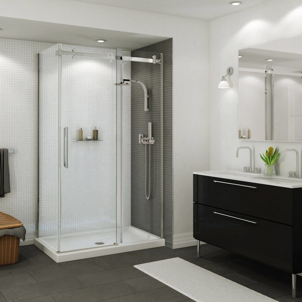Maax B3Round 4834 Acrylic Shower Base in White with Center Drain - image 7