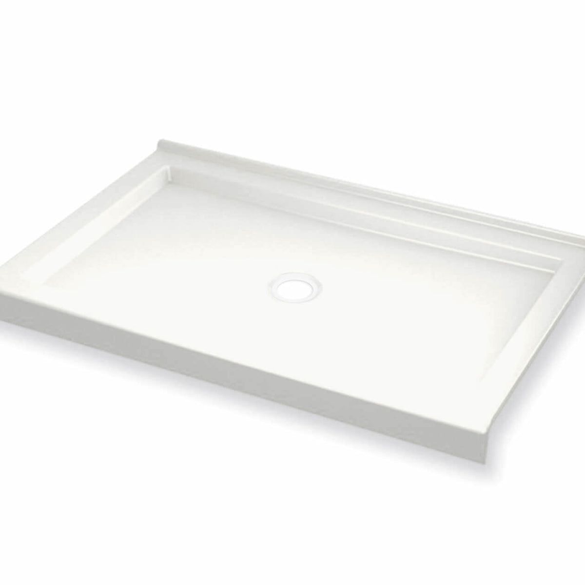 Maax B3Round 4834 Acrylic Shower Base in White with Center Drain - image 9