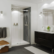 Maax B3Round 4836 Acrylic Shower Base in White with Center Drain