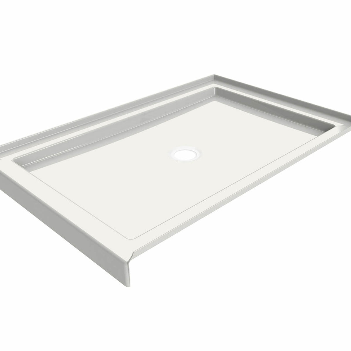 Maax B3Round 4836 Acrylic Shower Base in White with Center Drain - image 11