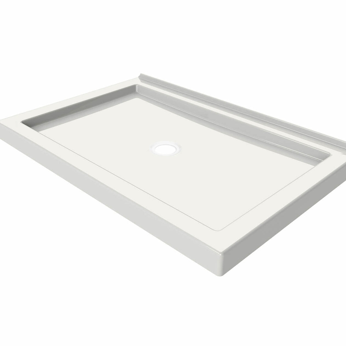Maax B3Round 4836 Acrylic Shower Base in White with Center Drain - image 13