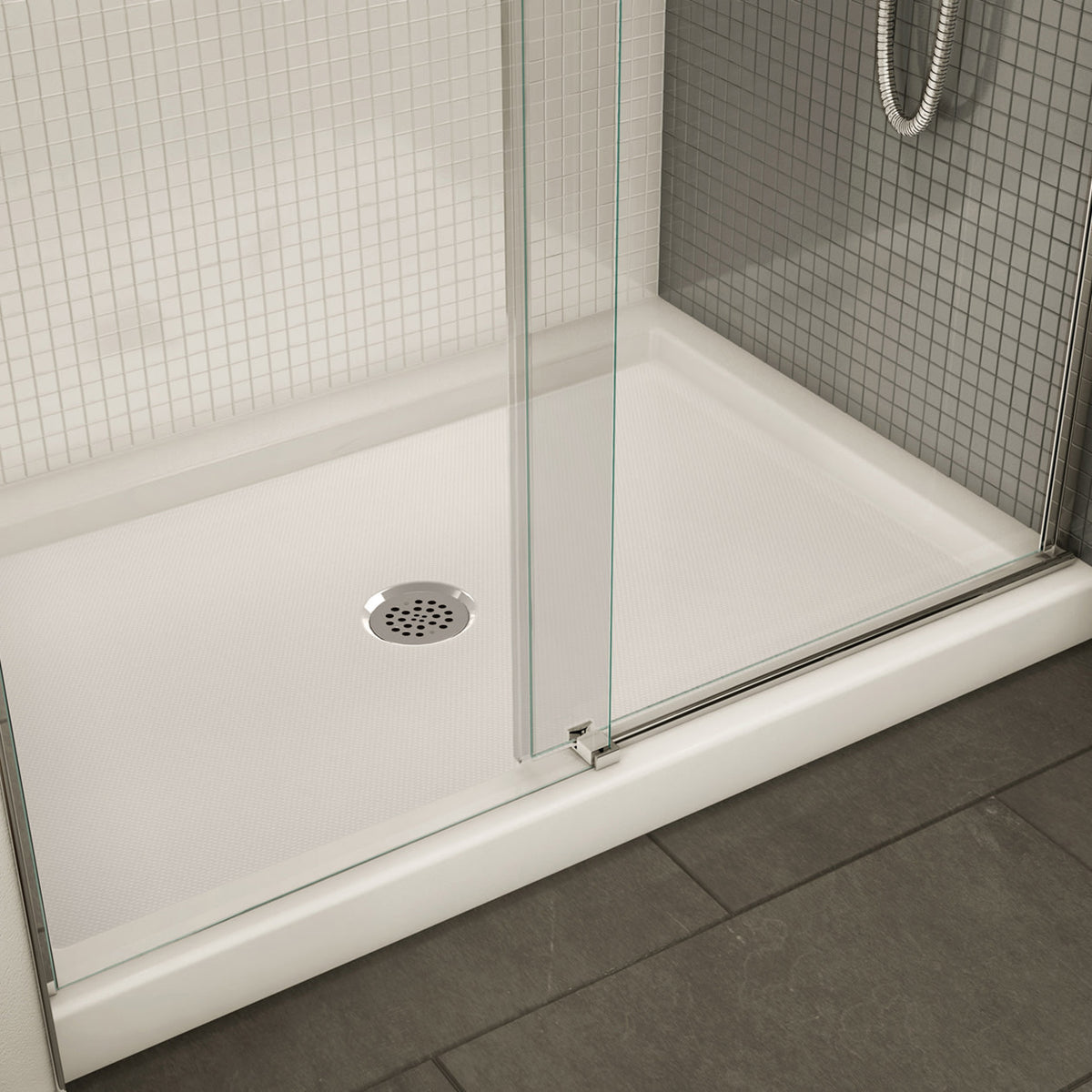 Maax B3Round 4836 Acrylic Shower Base in White with Center Drain - image 17