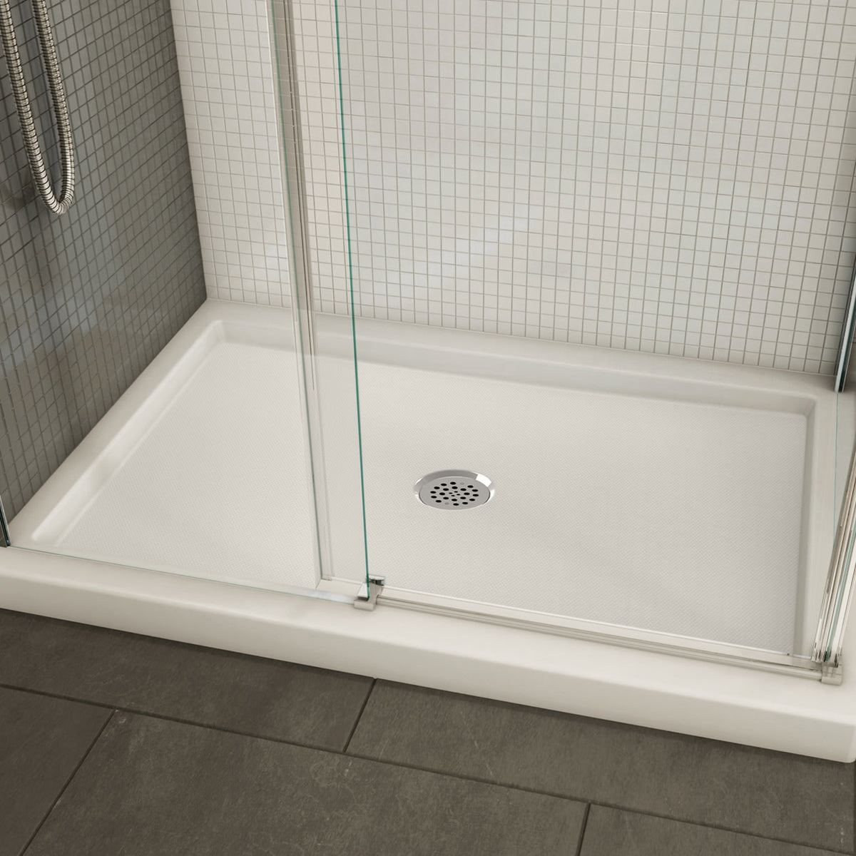 Maax B3Round 4836 Acrylic Shower Base in White with Center Drain - image 21