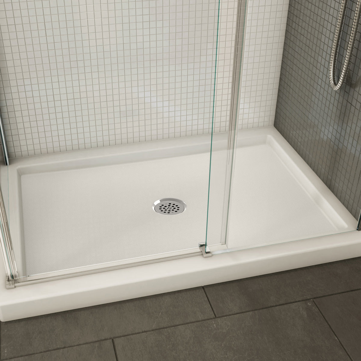 Maax B3Round 4836 Acrylic Shower Base in White with Center Drain - image 25