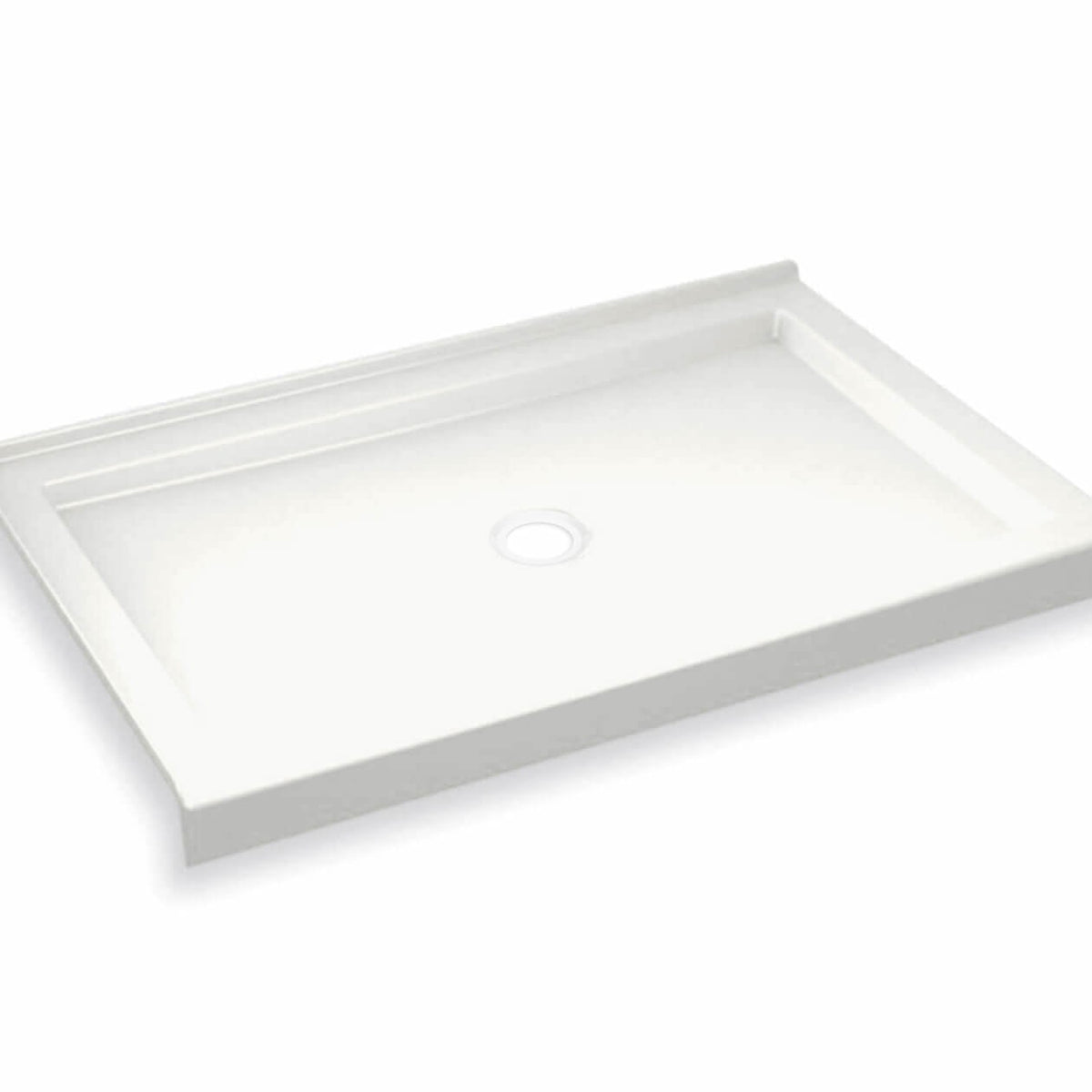 Maax B3Round 4836 Acrylic Shower Base in White with Center Drain - image 6