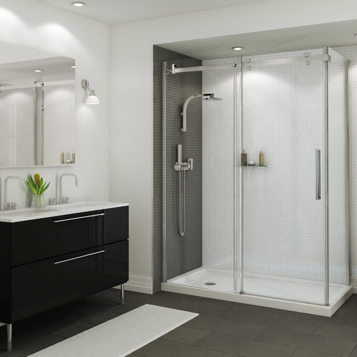Maax B3Round 6036 Acrylic Shower Base in White - image 2
