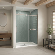 Maax B3Round 6042 Acrylic Shower Base in White with Anti-slip Bottom with Center Drain