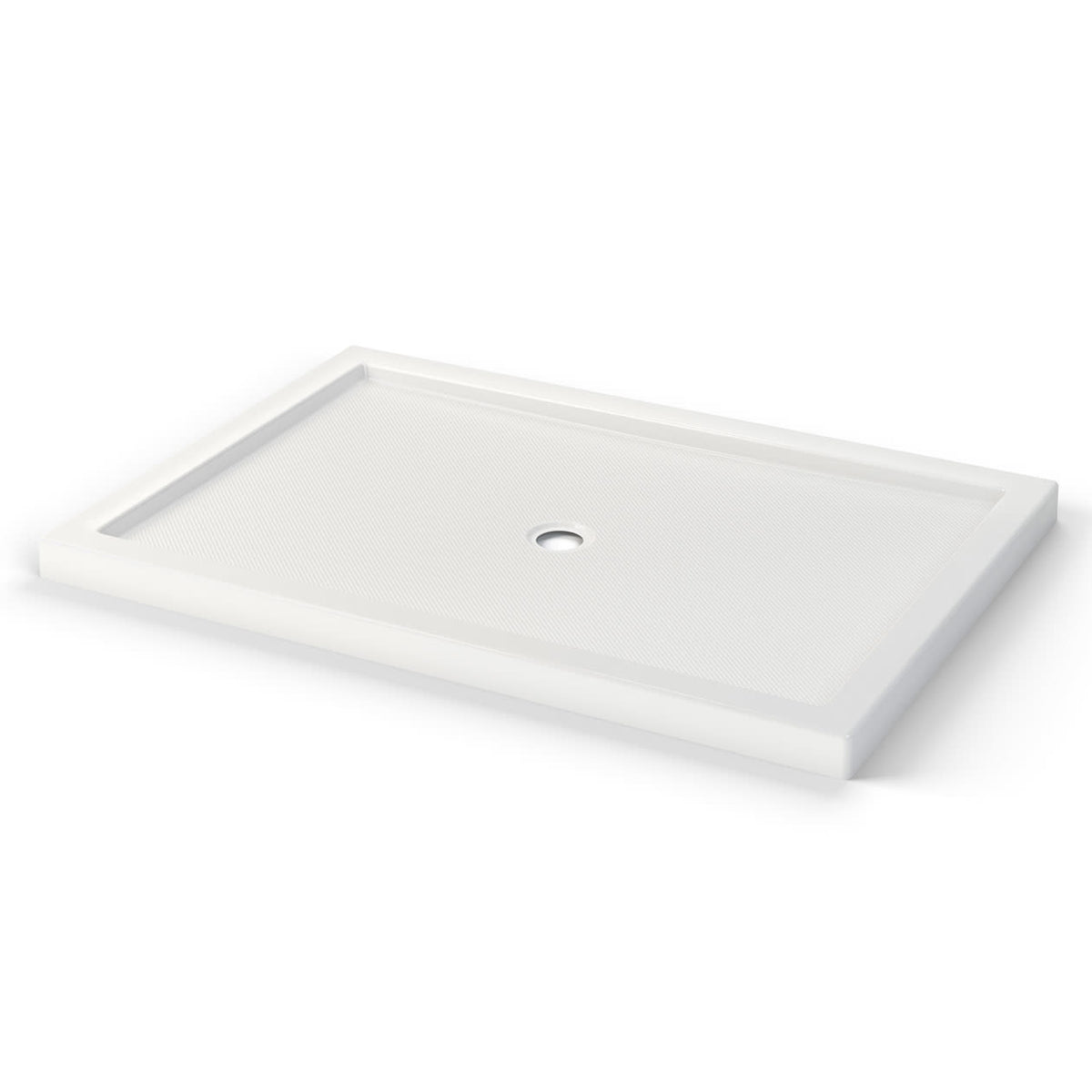 Maax B3Round 6042 Acrylic Shower Base in White with Anti-slip Bottom with Center Drain - image 3