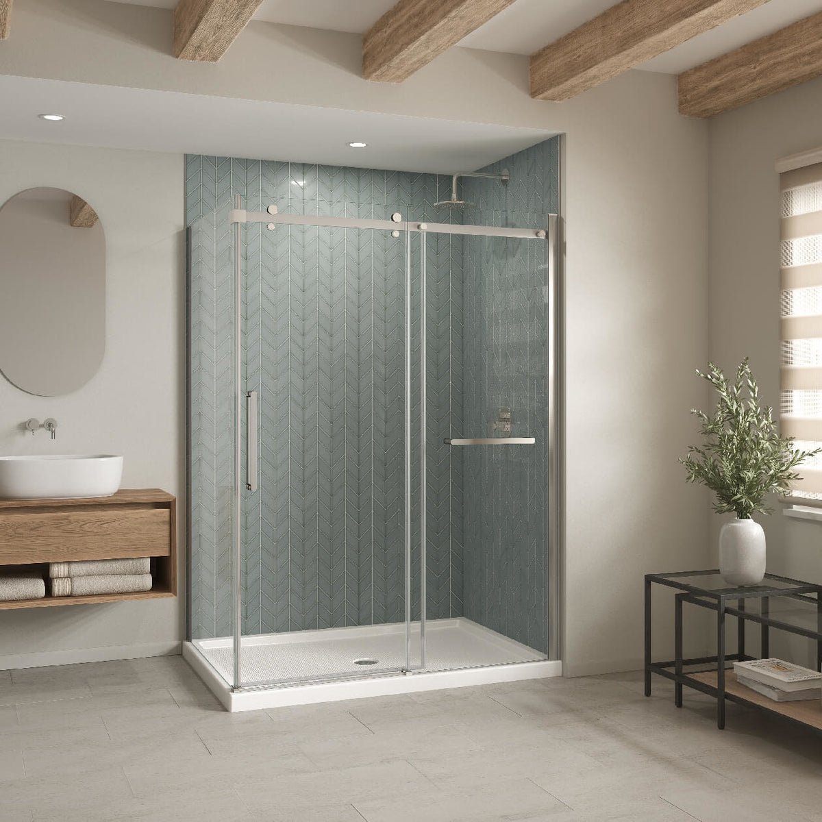 Maax B3Round 6042 Acrylic Shower Base in White with Anti-slip Bottom with Center Drain - image 7