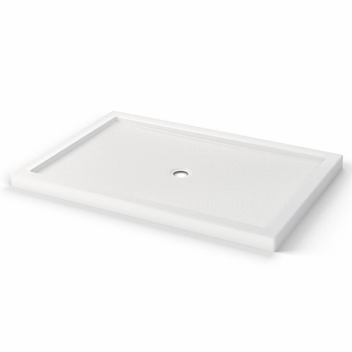 Maax B3Round 6042 Acrylic Shower Base in White with Anti-slip Bottom with Center Drain - image 9